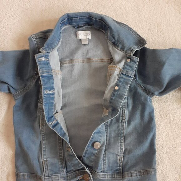 The Children's Place Girl's Size Medium (7/8) Light Wash Denim Jean Jacket - Picture 10 of 11